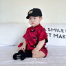 G. DUCKKIDS小黃鴨童裝寶寶周歲禮服嬰兒衣服夏季抓周百天滿月服中國(guó)風(fēng)外出服 紅色爬服 73cm 73 曬單實(shí)拍圖