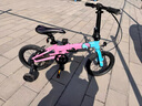 書比超輕折疊自行車4歲-13周歲男孩女孩輔助輪學(xué)生車007 14寸 【007 粉藍(lán)】- 輔輪可站人 曬單實(shí)拍圖