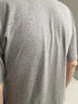 中年男士短袖t恤夏裝純棉老頭衫加大碼寬松中老年汗衫爸爸T恤半袖全棉 淺灰 V   3XL 建議160--180斤 曬單實(shí)拍圖