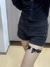 性感蕾絲蝴蝶結(jié)愛心大腿鏈2025新款辣妹鎖骨鏈JK可愛少女頸鏈腿環(huán) 黑色愛心-可腿鏈可頸鏈 曬單實(shí)拍圖