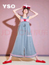YSO【禮物系列】睡衣女夏棉連體方領(lǐng)蝴蝶結可愛(ài)簡(jiǎn)約家居服 L  灰色 曬單實(shí)拍圖