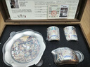 瀾春江青花全鎏銀高檔茶具套裝手抓壺送長輩禮物生日禮物家用收藏級(jí)茶具 全鎏銀-繁花似錦手抓壺套組 【高檔禮盒裝】 曬單實(shí)拍圖