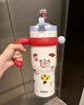 BABLOV保溫杯女士大容量冰霸杯高顏值陶瓷內(nèi)膽茶水分離吸管水杯禮物 曬單實拍圖
