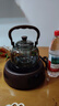 全度玻璃提梁壺家用小型電陶爐煮茶器燒水壺大容量保溫玻璃茶壺 提梁壺（煙灰色）+康米電陶 曬單實拍圖