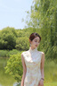 蔻伊婭（Kouyiya）品牌女裝新品新中式旗袍連衣裙女2025新款復(fù)古國(guó)風(fēng)收腰顯瘦包臀裙 圖片色 M 曬單實(shí)拍圖