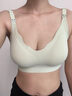 愛(ài)寶適哺乳文胸孕婦內(nèi)衣無(wú)鋼圈孕期喂奶胸罩上開(kāi)扣淺綠L碼M450 曬單實(shí)拍圖