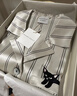 野獸派明星同款情侶睡衣躲貓貓白條紋22姆米真絲家居服結(jié)婚禮物 女士上下身套裝 M 曬單實拍圖