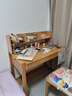 源氏木語(yǔ)兒童家具兒童學(xué)習桌山毛櫸簡(jiǎn)約家用寫(xiě)字桌課桌可升降調節全實(shí)木兒童書(shū)桌 【山毛櫸】書(shū)桌1.0米+矮上架 曬單實(shí)拍圖