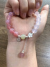 中國黃金桃花銀手鏈女生瑪瑙和田玉手串生日禮物送女友老婆結(jié)婚紀念日 桃夭瑪瑙手串【玫瑰花盒】京速達 曬單實拍圖