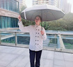 威爾基雨傘傘雨傘全自動(dòng)遮陽(yáng)傘自動(dòng)太陽(yáng)傘大號(hào)兩用超大號(hào)便攜晴雨防暴雨 梧桐米色10骨自動(dòng)雨傘 曬單實(shí)拍圖