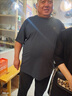 皮爾卡丹（pierre cardin）夏季薄款加肥加大男寬松冰絲速干體恤胖子大碼寬松套頭短袖T恤衫 6603墨綠色 6XL (建議230-250斤) 曬單實(shí)拍圖
