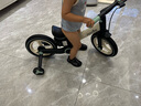 納豆（nadle）nadle納豆兒童自行車平衡車二合一多功能可折疊腳踏車滑行車童車 橄欖綠推桿款 12寸(建議身高105以下購(gòu)買) 曬單實(shí)拍圖
