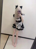 森凱哆女仆裝cos可愛(ài)女傭軟妹貓咪二次元羅莉塔COSPLAY服裝itA洋裝 黑色洋裝+發(fā)箍+圍裙+頸環(huán)鈴鐺+絲襪 S 曬單實(shí)拍圖
