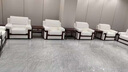 貴賓接待室會(huì)議沙發(fā)布藝可拆洗簡(jiǎn)約辦公洽談室單人位真皮政府沙發(fā) 進(jìn)口西皮單人位 曬單實(shí)拍圖