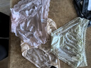 mybody商場同款內(nèi)褲女清新花朵提花蕾絲防夾臀低腰三角內(nèi)褲 青提綠  L  曬單實拍圖