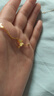中國(guó)黃金（CHINA GOLD）K金黃項(xiàng)鏈蝴蝶流蘇套鏈鎖骨鏈送媽媽送老婆生日禮物情人節(jié)禮物 約1.2g 曬單實(shí)拍圖