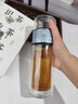 點盛夏季純鈦茶水分離杯雙層高顏值便攜玻璃杯辦公室大容量泡茶杯水杯 禮盒包裝-鈦晶銀400ml送杯套杯刷 曬單實拍圖