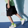 ASK JUNIOR男童褲子2025夏兒童薄款透氣休閑工裝短褲 黑色 170 曬單實拍圖