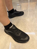 百麗舒適厚底健步鞋男夏季網(wǎng)面透氣休閑運動鞋A1960BM5 黑色 40 (250mm) 曬單實拍圖