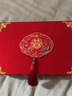 鹿色訂婚禮金箱 結(jié)婚宴禮錢盒子禮金盒提彩禮盒下聘禮盒裝30萬錢箱 錦繡喜禮 金把中號6-12萬四件套 曬單實拍圖