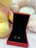中國黃金（CHINA GOLD）黃金耳釘女簡約百搭圓珠素圈耳環(huán)養(yǎng)耳洞耳飾情人節(jié)生日禮物送女友 【今/次日達(dá)】圓珠素圈耳環(huán) 約0.4g 曬單實拍圖