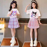 庫洛米裙子女童夏季2025新款兒童學(xué)院風(fēng)連衣裙女孩夏裝短袖jk套裝 紫色套裝 【偉鑫X8293】 130 【建議45-55斤】 曬單實(shí)拍圖