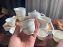 新款羊脂玉茶具套裝水墨白瓷禮物茶壺茶杯家用輕奢喝茶泡茶 水墨蓋碗10頭帶茶盤旅行裝 曬單實拍圖