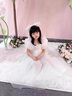 G.DUCKKIDS童裝兒童公主裙夏季新款女童連衣裙中大童夏裝網(wǎng)紗公主裙女孩裙子 白色+頭飾 140 尺碼9~10歲【130-140cm】cm 曬單實(shí)拍圖