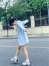 Cmxvz Kabot運(yùn)動(dòng)休閑鞋女士2025新款夏季網(wǎng)面休閑運(yùn)動(dòng)鞋港風(fēng)厚底增高老爹鞋 灰藍(lán)色 單層 36 曬單實(shí)拍圖
