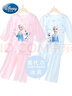 迪士尼莫代爾兒童睡衣夏季薄款女童家居服套裝空調(diào)服ZF36791-1 橘粉130 曬單實(shí)拍圖