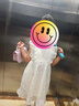 幼歌（YOUGE）嬰幼兒2024新款甜美法式連衣裙柔軟親膚高級小立領(lǐng)裙子 柔白 110 cm 曬單實(shí)拍圖