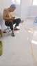伊簾坊窗簾免打孔安裝窗簾桿一整套羅馬桿全套帶桿臥室飄窗遮光新款客廳 黃金葉-湖藍 適用寬2.1-2.6【簾高2.5米】兩片 曬單實拍圖