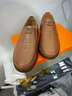 蜻蜓牌頭層牛皮男鞋2025新款休閑鞋男開(kāi)車(chē)豆豆鞋真皮透氣男士皮鞋 2023棕色頭層牛皮 41 曬單實(shí)拍圖