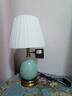 簡(jiǎn)約陶瓷藝術(shù)臺燈沙發(fā)書(shū)房客廳臥室燈溫馨柔和臺燈臥室床頭燈 D6【 淺綠色陶瓷臺燈】 三色變光 曬單實(shí)拍圖