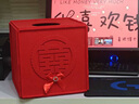 婚禮紅色喜字抽獎箱幸運抓獎箱毛氈抽獎盒紅包禮金摸獎箱抽獎道具 28CM毛氈喜字+蝴蝶結裝飾 曬單實拍圖