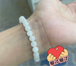 可玉可求七夕禮物 和田玉手串 多款圓珠素圈玉珠手鏈女 玉石手鏈 【羊脂白玉素圈】約6毫米D1832f 曬單實拍圖