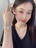 足銀手鐲女9999盤纏黃財神新國風實心純銀手鐲送女友閨蜜生日禮物 黃財神盤纏約30克 曬單實拍圖