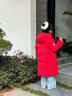 巴拉巴拉兒童羽絨服中長(zhǎng)款冬加厚外套男女童連帽親子裝防風(fēng)防潑水 中國(guó)紅60611-灰鴨絨 120 （充絨量158g） 曬單實(shí)拍圖