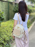古梵緹（GUFANTI）雙肩包女2025新款 小背包韓版百搭通勤包情人節(jié)七夕禮物送女友 杏色+兔子掛件 曬單實(shí)拍圖