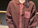 朵朵·可可25秋季新款純棉雙層提花寬松休閑女長袖家居服睡衣套裝 棗紅 M (160) 曬單實拍圖