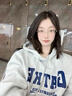 VEOX衛(wèi)衣女秋季2025新款美式加厚oversize連帽潮秋季薄款寬松外套 灰色-春秋薄款 M 85-100 曬單實拍圖
