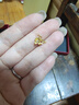 沃爾金足金999黃金吊墜點鉆小滴溜鑲嵌小金象小金花掛墜泡泡手串DIY配件 0.8g,小桂花吊墜-多退少補(bǔ) 曬單實拍圖