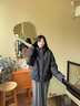 波司登（BOSIDENG）2025新款輕薄羽絨服女短款90絨立領(lǐng)菱格寬松時(shí)尚外套B250135326 夜空黑|8F44 M 165/88A 體重約125-140斤 曬單實(shí)拍圖