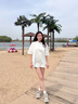 CAMILA KSENIA老爹鞋女2025新款百搭夏季增高阿甘鞋跑步系帶休閑網(wǎng)面透氣運動鞋 藍灰色 36 曬單實拍圖