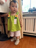 G.DUCKKIDS小黃鴨女童套裝夏季0一3歲嬰兒童衣服小童夏裝女寶寶吊帶兩件套 綠色 80 尺碼7-11月【75-85cm】 曬單實(shí)拍圖