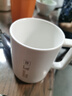 炊大皇陶瓷杯馬克杯茶杯 經(jīng)典黑白泡茶杯咖啡杯早餐杯果汁水杯白色420ml 曬單實(shí)拍圖