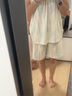 雅鹿夏季女士吊帶睡衣套裝甜美可愛(ài)帶胸墊家居服可外穿睡衣孕婦可穿 2602-兩件套 L 【158-166cm/90-110斤】 曬單實(shí)拍圖