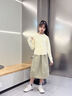 優(yōu)優(yōu)1點(diǎn)（Yoyo one）女童半身裙中長款夏季新款速干兒童裙子夏裝輕薄中大童工裝a字裙 6047黃綠色 150 150cm 曬單實(shí)拍圖