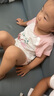 童泰（TONGTAI）嬰兒短袖套裝夏季純棉寶寶衣服男女童外出上衣長(zhǎng)褲童裝粉色100cm 曬單實(shí)拍圖