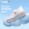 Skechers斯凱奇兒童運動鞋春夏男女童魔術(shù)貼休閑鞋中大童跑步鞋405315L 【透氣款】女童-白色/WHT 34 曬單實拍圖